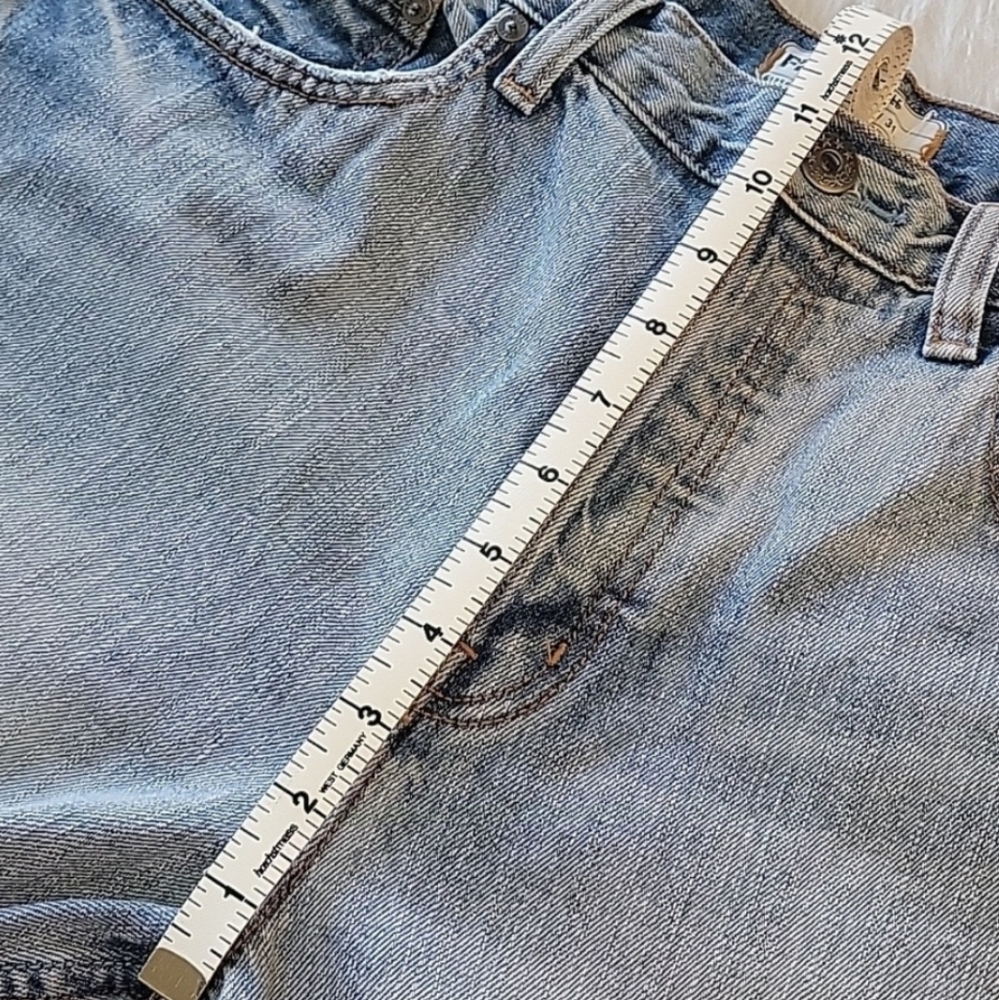 FREE PEOPLE | ANTHROPLOGIE Straight‎ Leg Button Fly Cropped Light Wash Jeans 31 - Picture 7 of 8